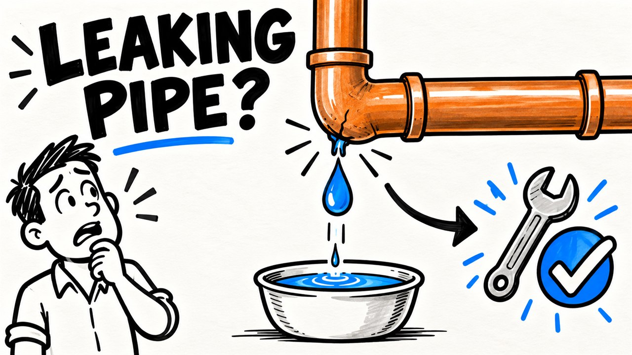 Plumbing studio sample cover: Leaking pipe?